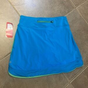 Athleta Blue Skort with Green Trim